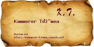 Kammerer Tímea névjegykártya